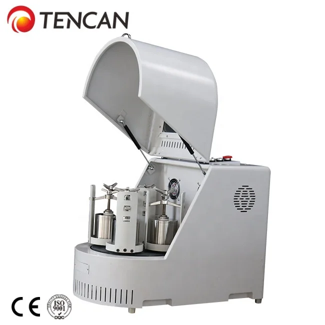 Tencan คุณภาพสูง 1L 2L 4L 6L ฉลากส่วนตัวกึ่งวงกลมแนวตั้งดาวเคราะห์ Mini Unmanned Ball Mill สําหรับห้องปฏิบัติการ