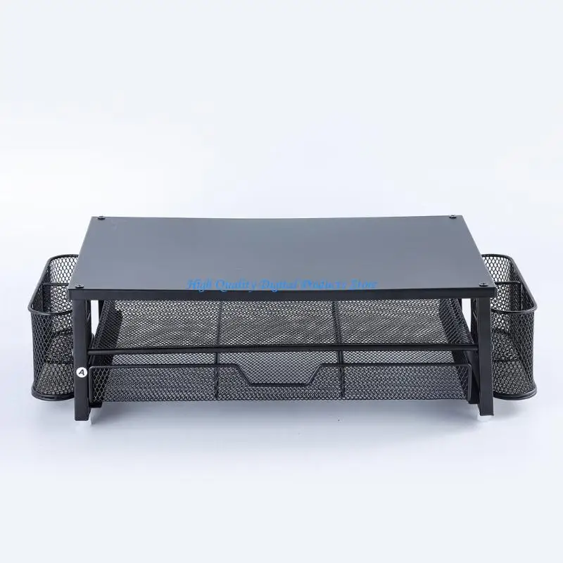 U2JE Screen Stand Stand for Computer Laptop Printer Metal Screen Stand with Drawer and Side Storage Computer Monitor Stand