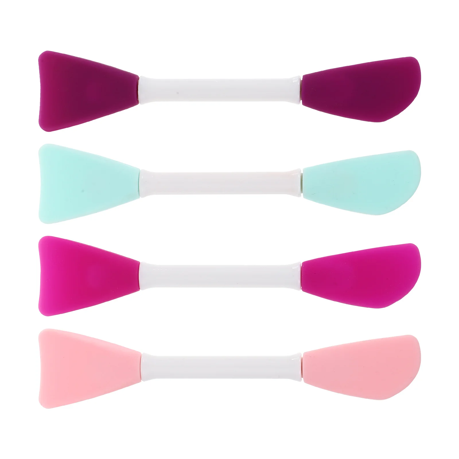4 pçs escovas de máscara facial de silicone fácil uso portátil aplicadores de máscara de lama facial suprimentos de beleza ferramentas de cuidados faciais ferramentas de cuidados de pia