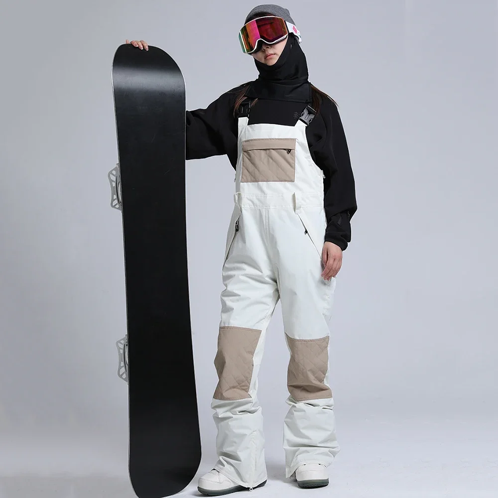 

Women Warm Skiing Pants 2025 Winter Windproof Ski Clothing Outdoor Snowboard Jumpsuit Overalls Men Snow Sport Waterproof Trouser