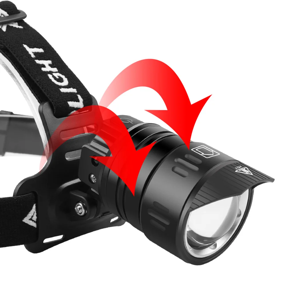 Imagem -02 - Super Alta Potência Farol Led Poderoso Tipo-c Recarregável Farol Led ir Gesto Sensor para Acampamento ao ar Livre Lanterna de Pesca