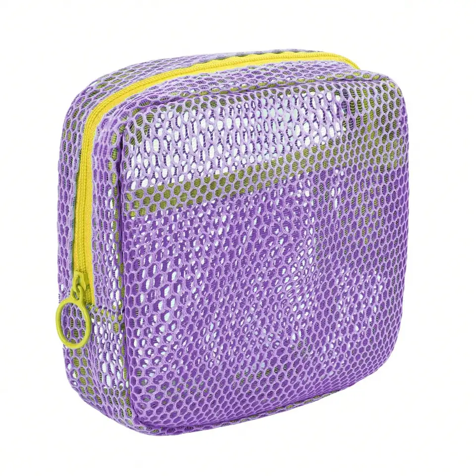 Portable Mesh Travel Cosmetic Makeup Organizer Bag