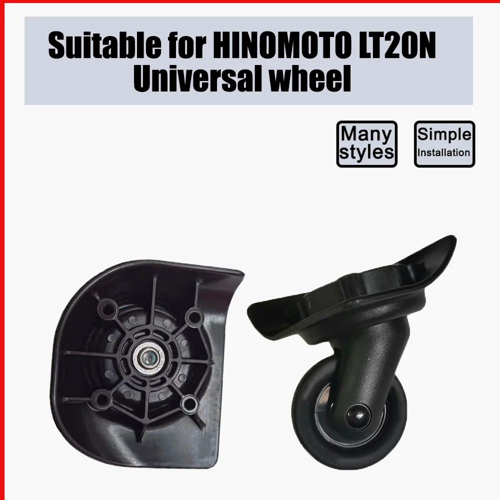 

For HINOMOTO LT20N Trolley Case Wheel Pulley Sliding Casters Universal Wheel Luggage Wheel Smooth Slient Wear-resistant Black