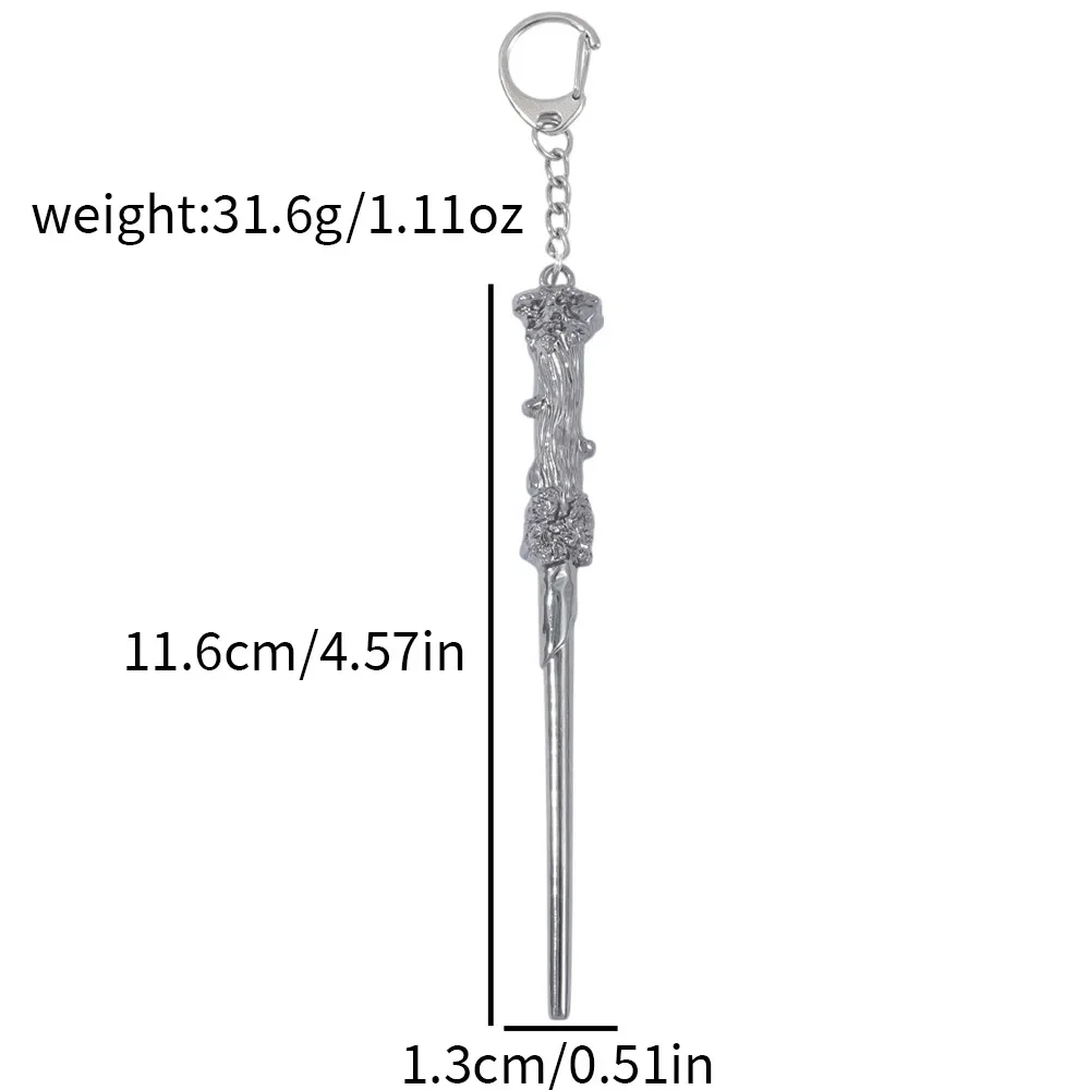 Harry Potter film and television school of magic magic wand keychain jewelry creative retro wand pendant alloy jewelry. view 6