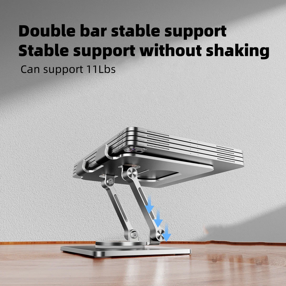 Подставка для планшета из алюминиевого сплава, портативная вращающаяся на 360° подставка для планшета, регулируемая по высоте для iPad