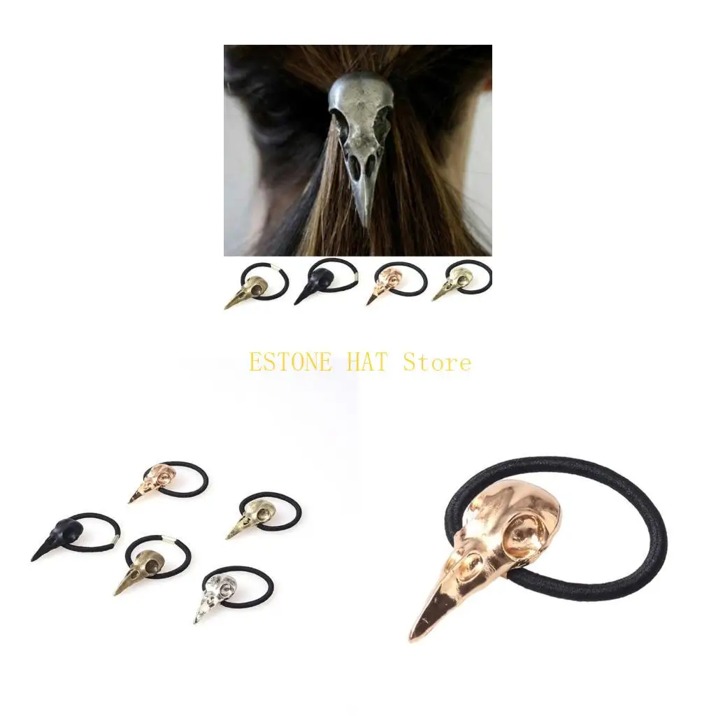 

49MF панк -ворона черепа для волос фестиваль вечеринки для волос подростки для девочек аксессуары для волос аксессуары