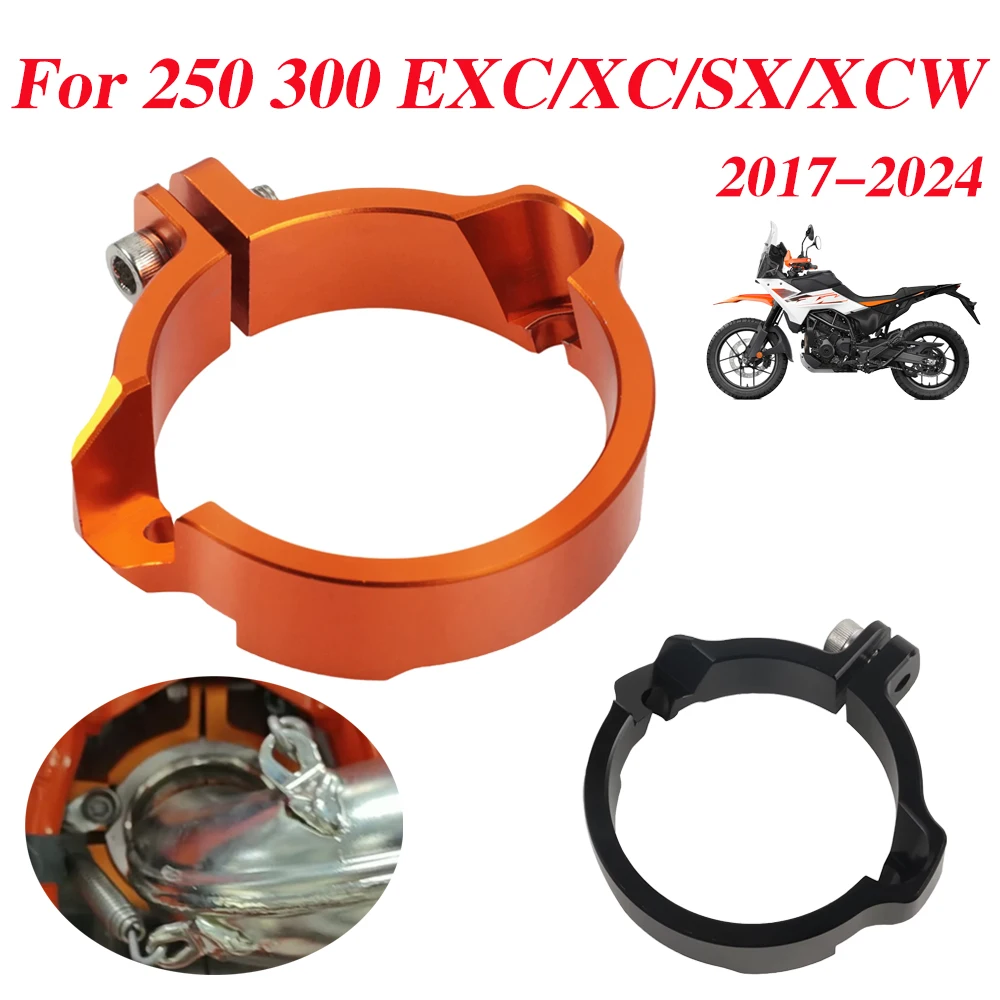 

For KTM 250 300 EXC XC XCW XC-W Six Days XC-W TPI 2017 - 2024 Motorcycle Exhaust Tip Muffler Pipe Clamp Flanges Protector Cover