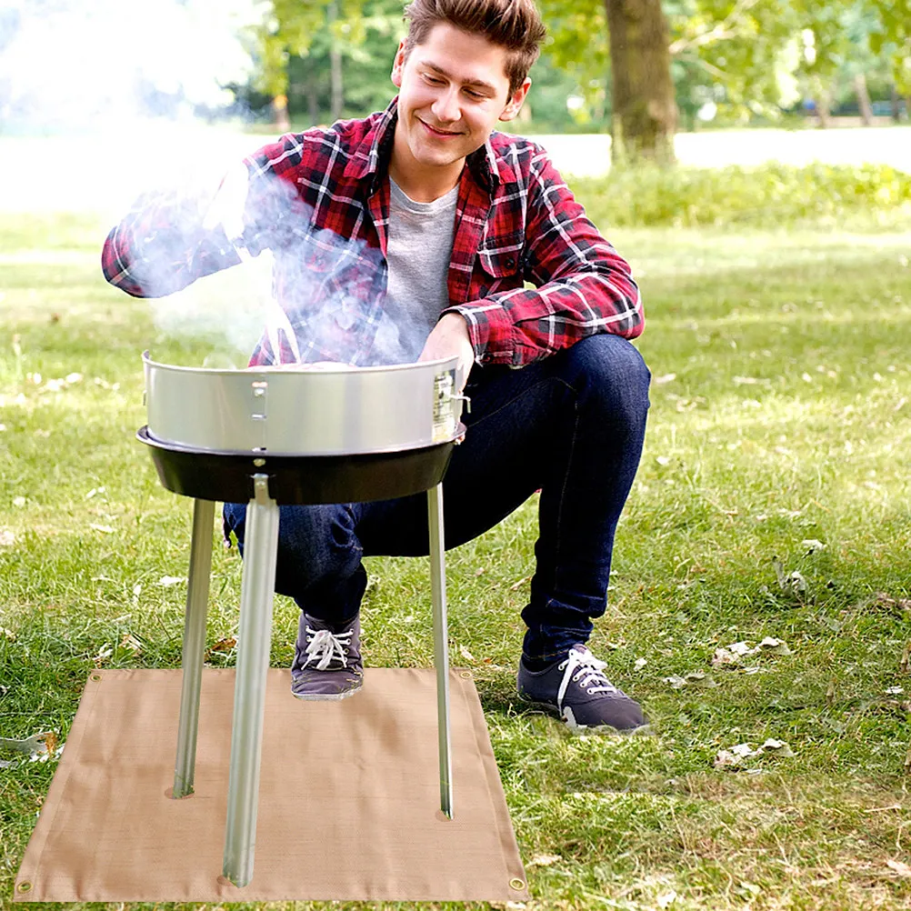 1Pcs Fire Blanket Heavy Duty Glass Fiber Fireproof Insulation Blanket for Kitchen Grill Car Camping Emergency Heat Shield Flame