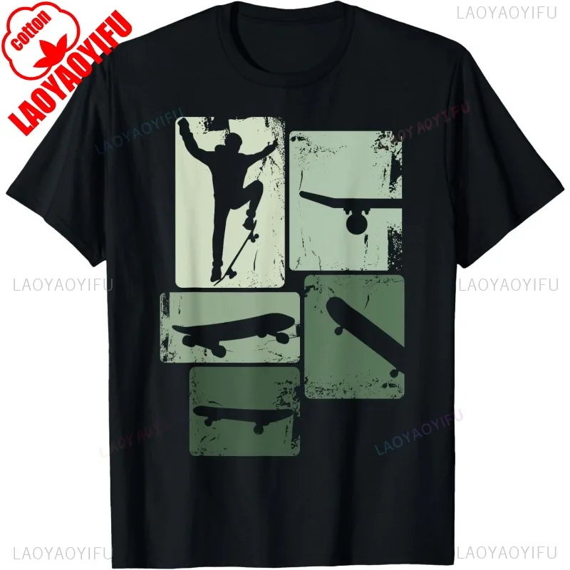 2025 New Arrival Skater Skateboarder Retro Graphic Printed Man Tshirt Casual Fashion Loose Short Sleeve Breathe Women T Shirt