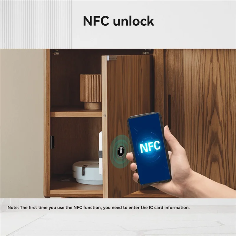 A99E-Bluetooth Smart Cabinet Drawer Lock With Gateway For Wood Door, Tuya IC Card Unlock And App Remote Control Features