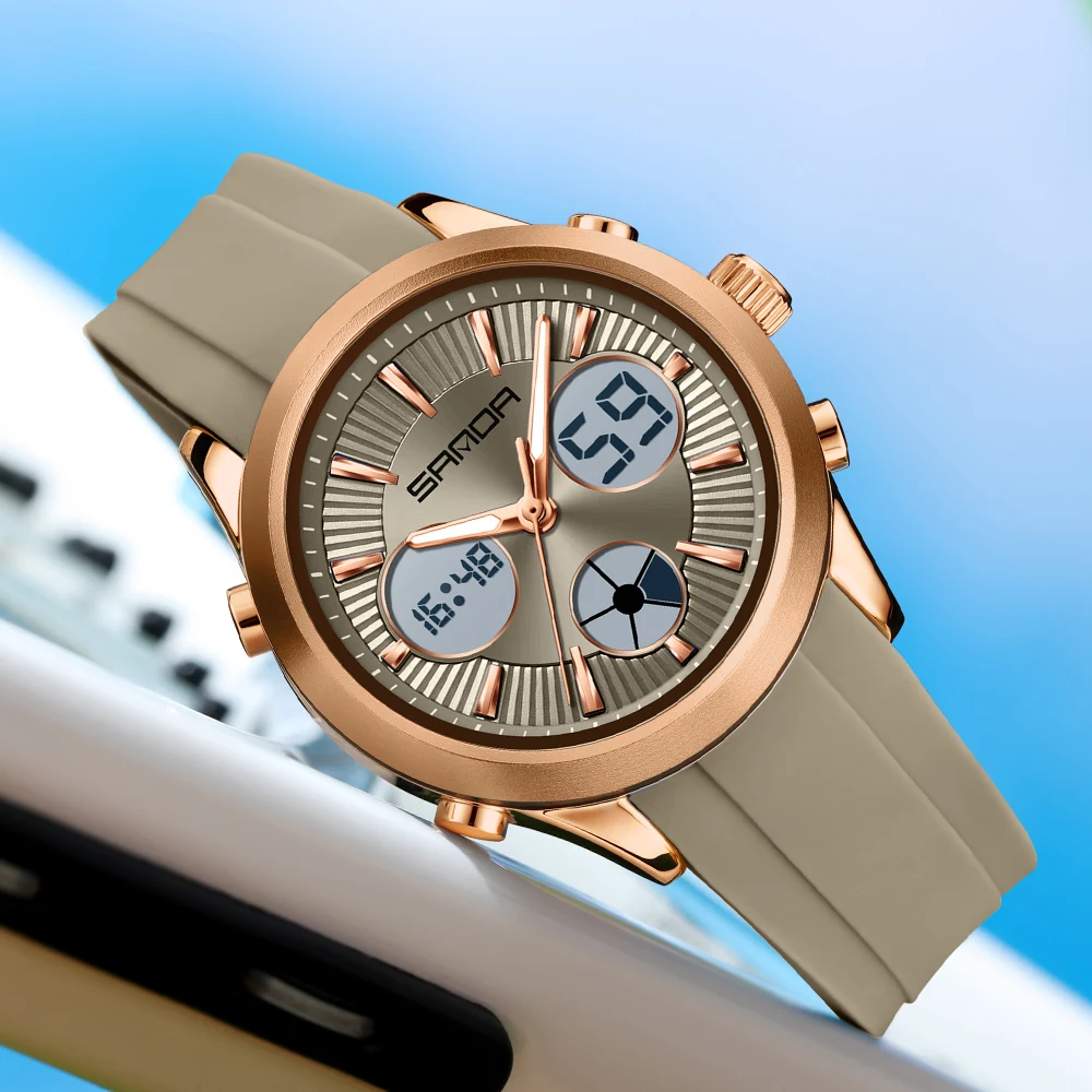 2025 Fashion Sport Military Clock Dual Dislay LED Electronic Watches Waterproof Watch for Men Quartz Dress Wristwatches