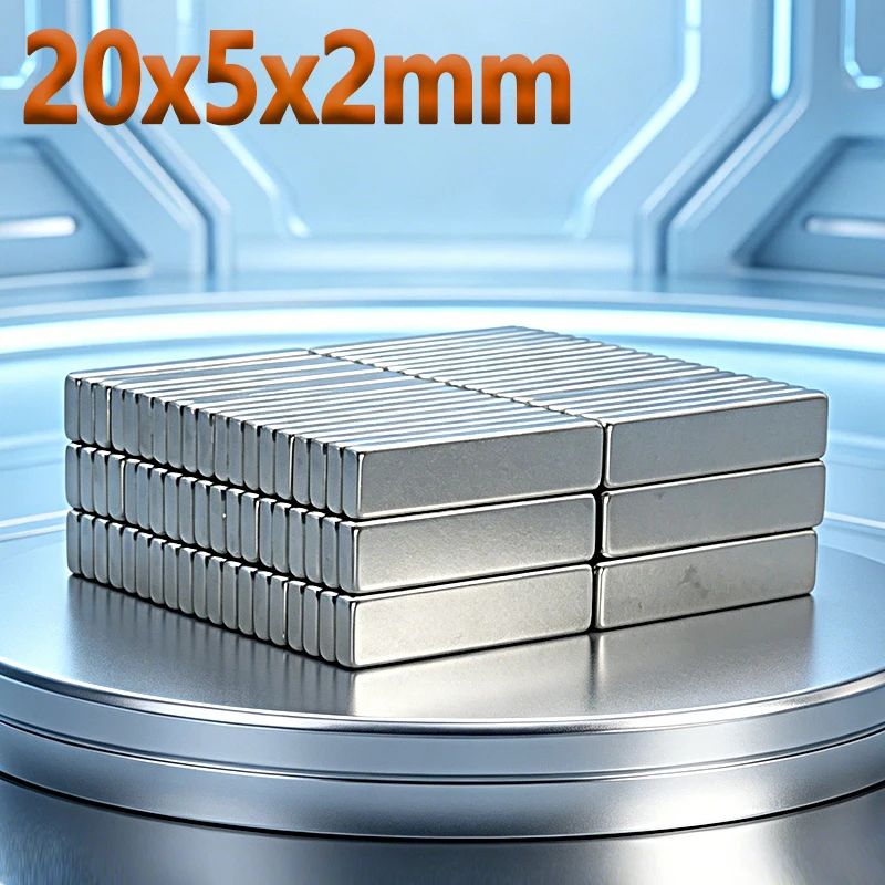 N35 NdfeB 20x5x2mm Magnet Square Shape Permanent Magnetic Imanes 20*5*2mm Accessory Neodymium Fridge Craft Diy Magnet 10-300pcs