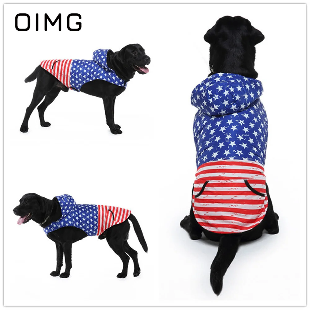 

OIMG Warm Hooded Clothes For Small Medium Dogs Winter Pet Products Schnauzer Labrador Shiba Inu Reflective Jacket Pet Clothing