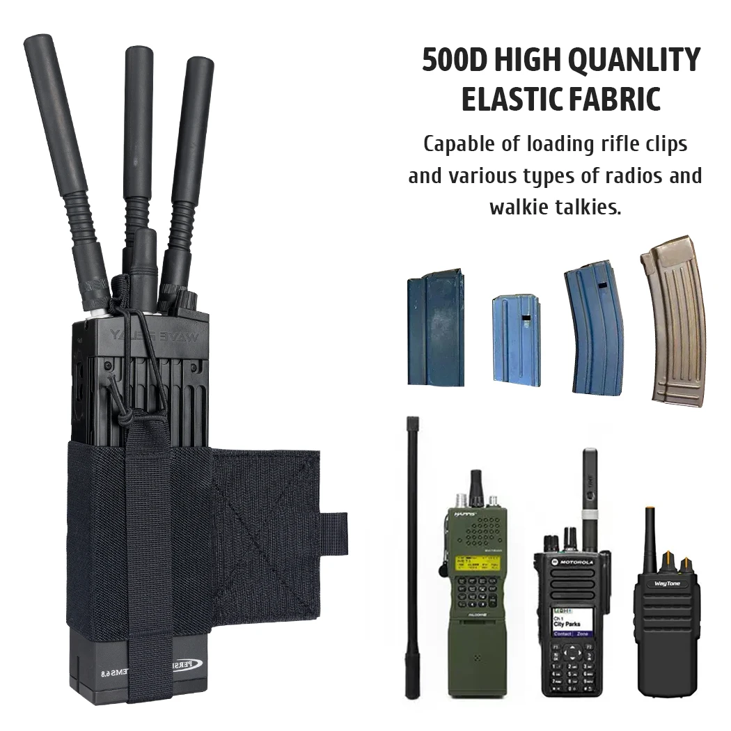 IDOGEAR Tactical Radio Pouch For FCSK Tactical Vest Side For PRC148/152/MPU5 Vest Side Mag Pouch For 556/7.62 3585