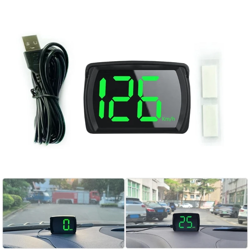 Universal Car Speedometer HUD Head Up Display KMH/MPH Digital Speed Meter Gauges USB Connection for SUV Car Motorbike Scooter