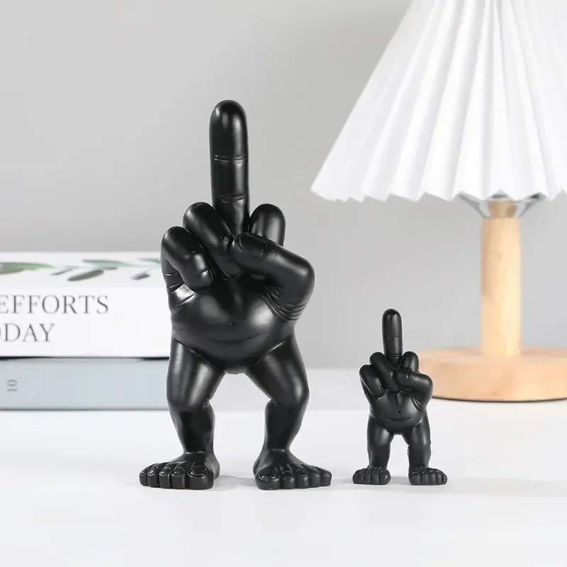 Middle Finger Leg Figurine 3d Printed Finger Sculptures Fun Gesture Statue Weird Butt Figurine Desk Decoration Home Accessories