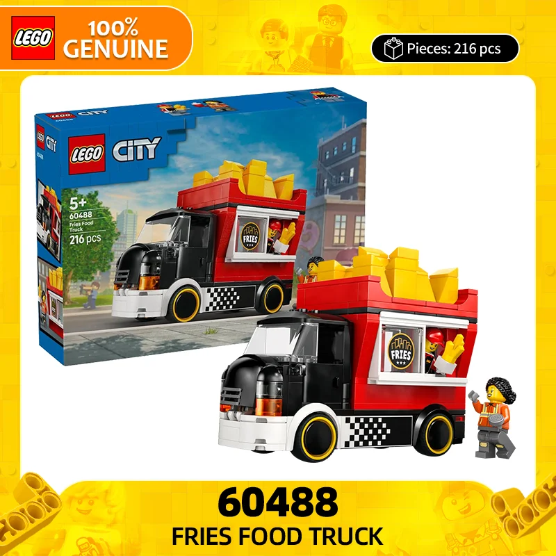

Конструктор LEGO City 60488: Мобильная киоск-трак для фри, развивающая игрушка-головоломка для мальчиков и девочек, подарок