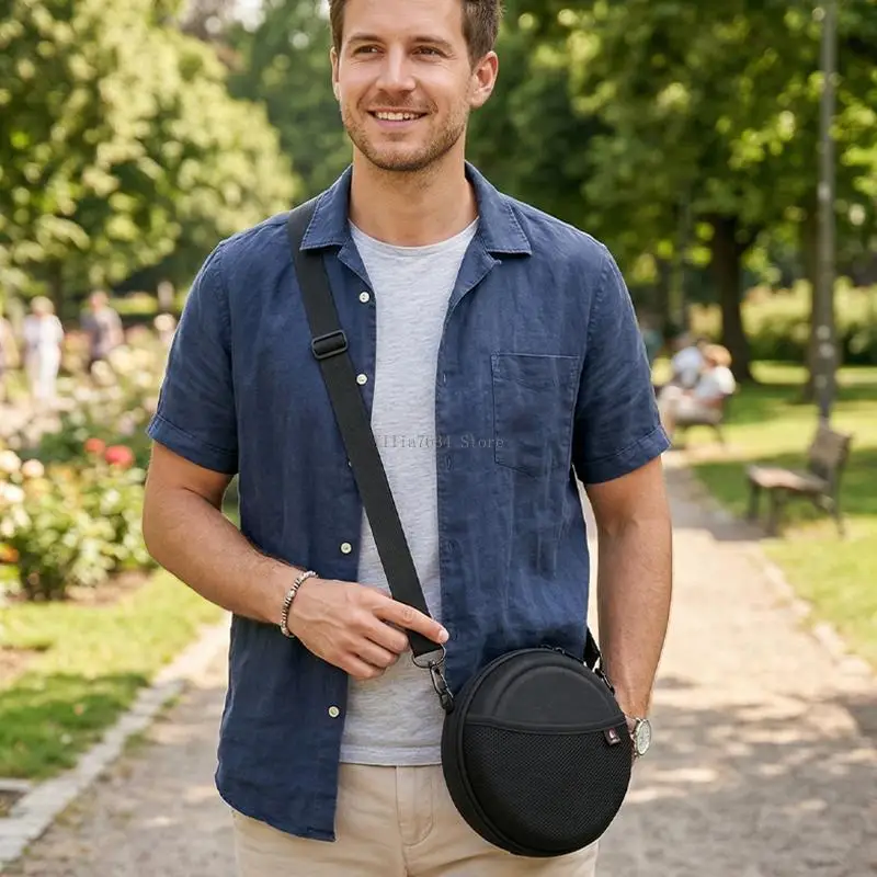 

Ergonomic Portable Disc Player Box With Soft Inner Lining And External Pocket For Organized Storage