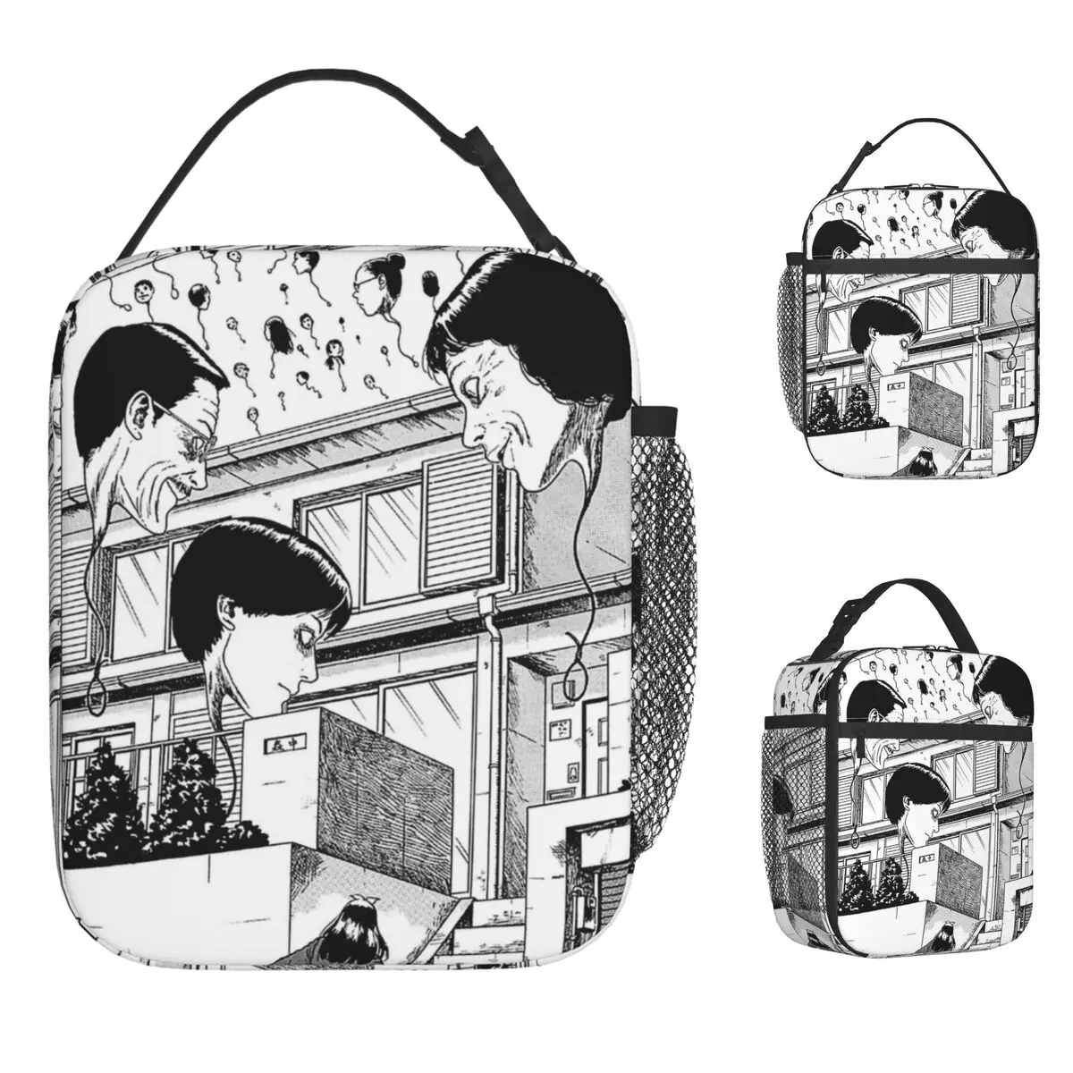 

Hanging Balloons Lunch Bag Junji Ito Anime Portable Lunch Box Child Picnic Print Cooler Bag Fashion Oxford Tote Food Bags