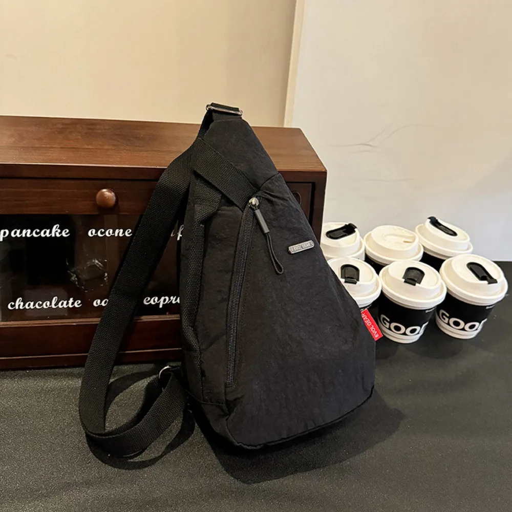

New Nylon Unisex Chest Bag Sport Versatile Phone Crossbody Bag Droplet Shaped Women Men Shoulder Bag