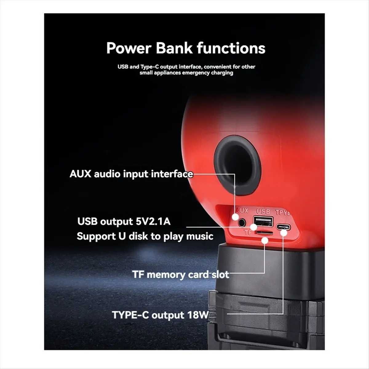 

Delighted- HIFI Bluetooth Speaker for Makita 18V-20V Battery with RGB Portable Audio MT