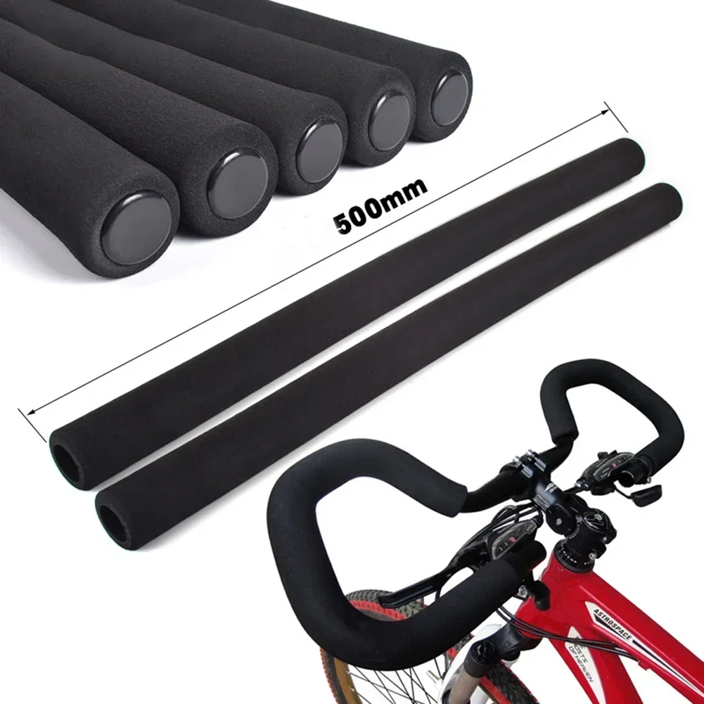 2 * tubo do guiador da bicicleta esponja espuma de borracha lidar com apertos kits mtb guiador esponja cobre acessórios ciclismo