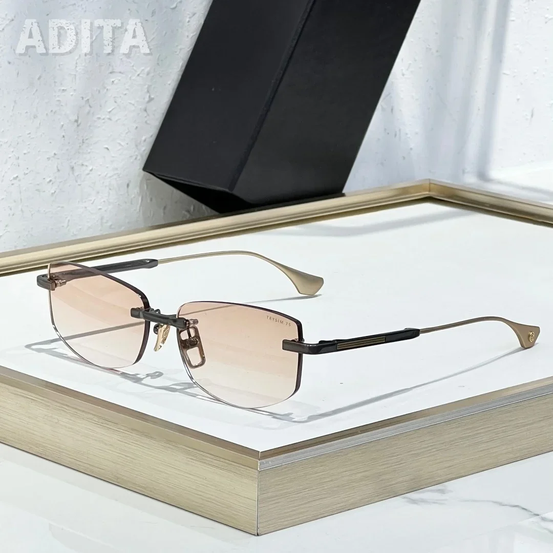 

DT TRYSIM75 DTS182 Top Quality Mens Sunglasses for Women Retro Trend Luxury Acetate Titanium Designer Sunglasses