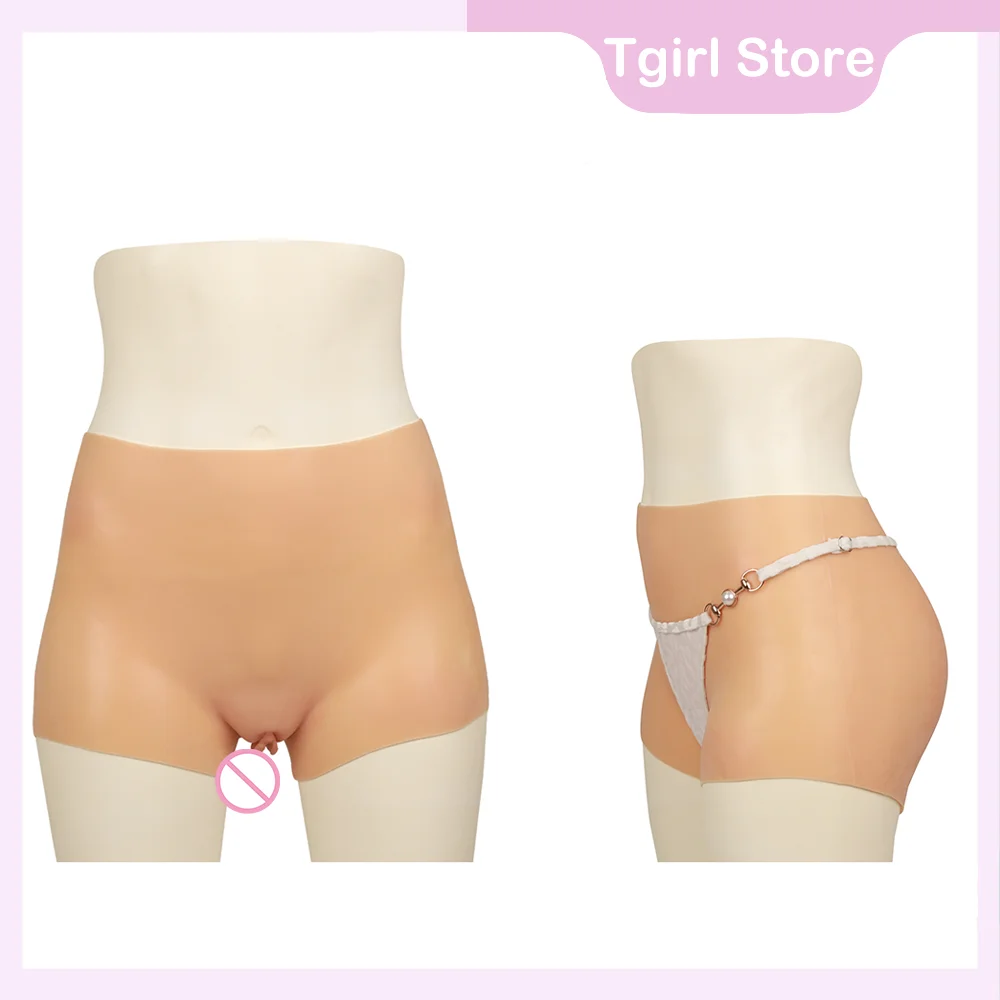 

Tgirl Big Hips Silicone Pants S/M/L Size Pantsies Butt Tummy Control Shapewear Fake Buttocks for Cosplay