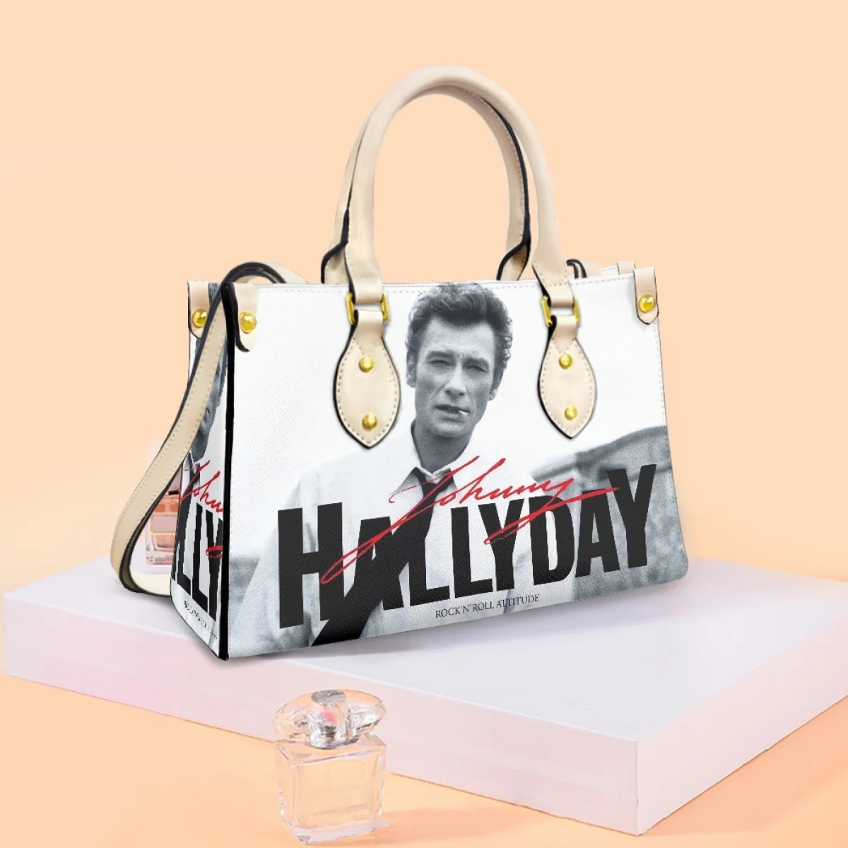 Handbags For Women Johnny Hallyday Print Luxury Teen Girls Shoulder Bag Large Capacity Fashion Tote Bags Leather Hand Bags New