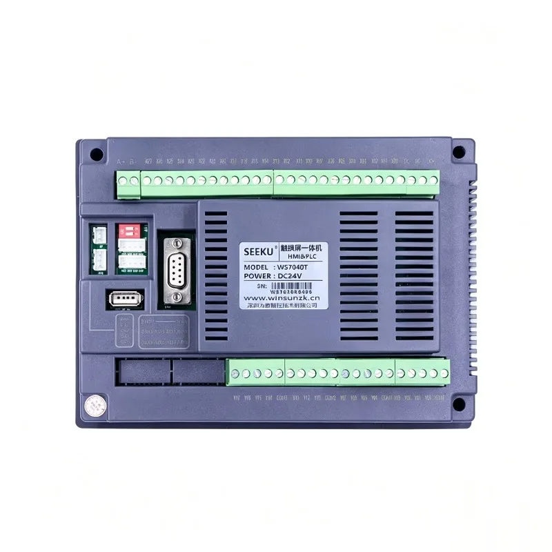 7 inch Touch Screen Seeku WS7040 Transistor HMI PLC All In One With Programmable Controller 24DI 16DO Integrated Panel RTC