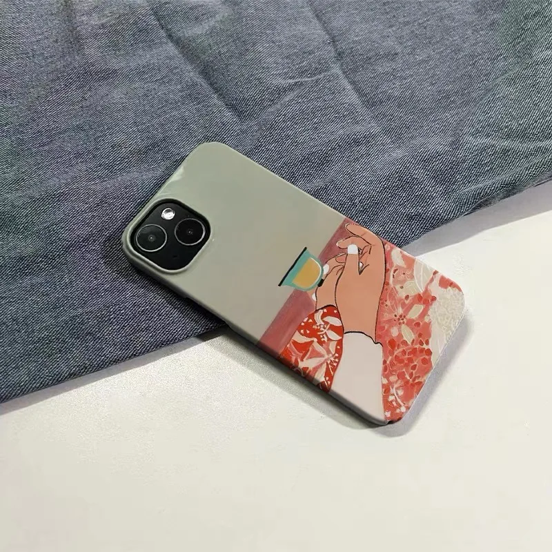 Ins bebiendo ligeramente para disfrutar de uno mismo funda de teléfono para IPhone 17 16E 15 14 Plus 13 Mini 11 Pro Max 12 Pro contraportada XS XR SE