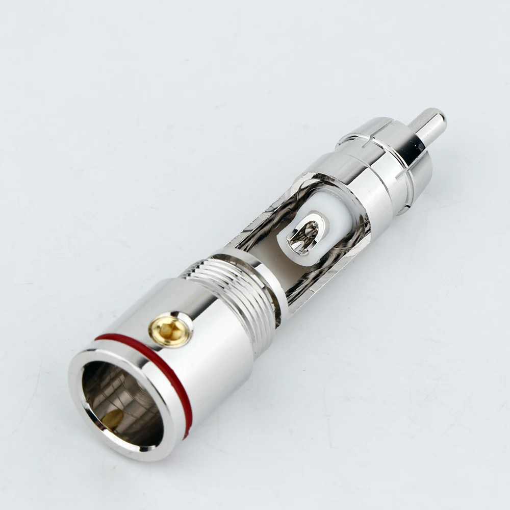 Monosaudio RCA-Stecker aus reinem Kupfer, vergoldet/rhodiniert, RCA-Stecker, Lautsprecherklemme für Audio-Lautsprecher-Signalkabel – Detail 25