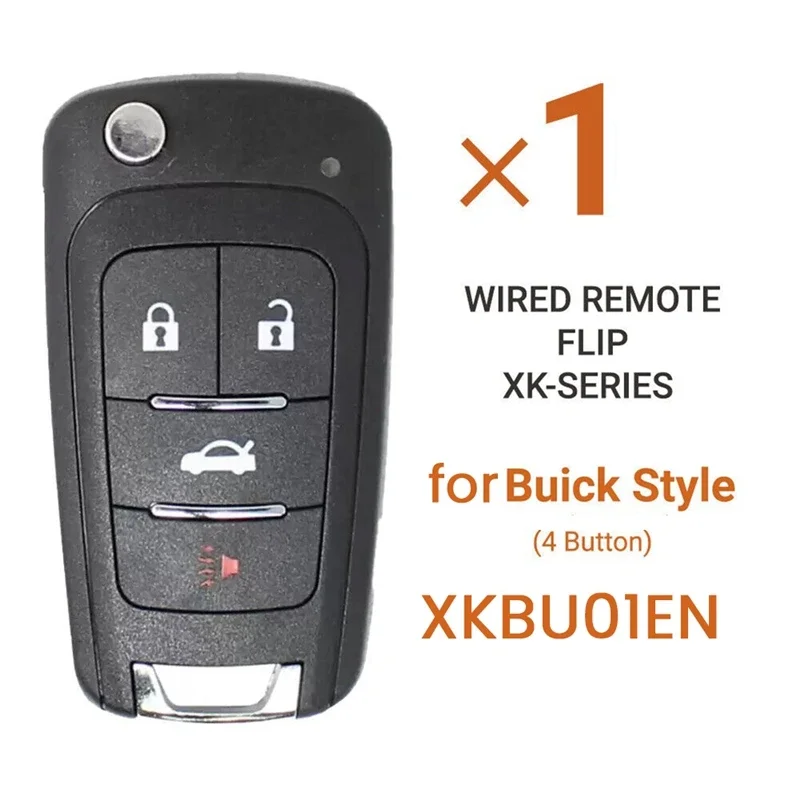 

10 шт. Xhorse XKBU01EN/XKBU02EN/XKBU03EN проводной дистанционный ключ для Buick Flip 4 кнопки английская версия