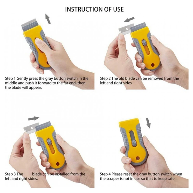 32-Piece Plastic Scraper Tool Set Retractable, Used To Scratch Labels, Paint, Windows And Glass Grease Set Kit