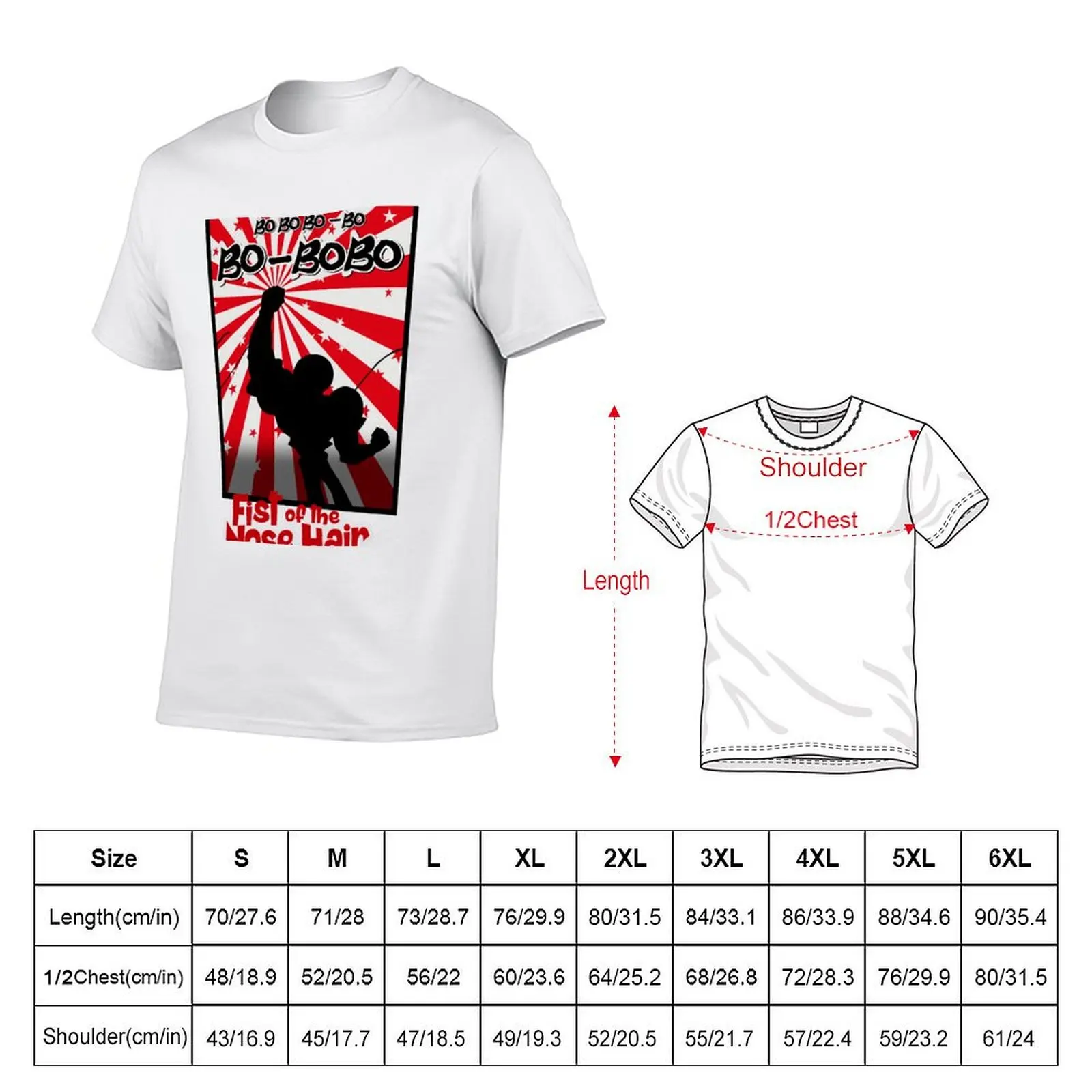 Bobobo; Nose-hair technique sensei T-Shirt t shirt man casual t shirt for man T-Shirt