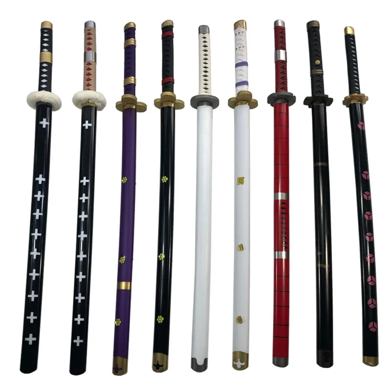 Cosplay Zwaard Roronoa Zoro Katana 1:1 Rollenspel Wa Michi Ichi Samurai Wapen Zwaard Mes Veiligheid Pu Speelgoed Gift 104cm