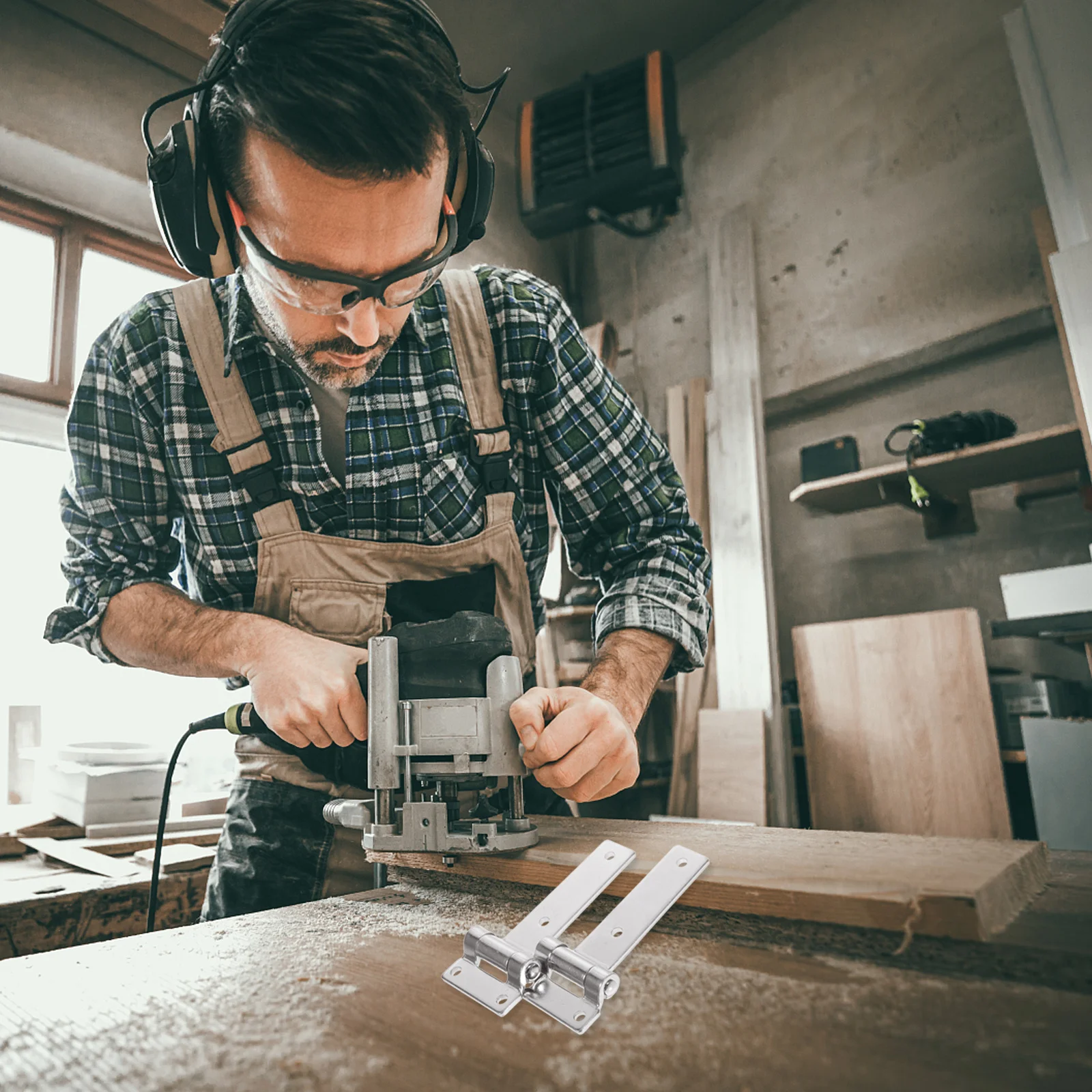 

2pcs Carbon Steel Hinges Heavy Duty Industrial Cabinet Door Long Hinges Reinforced Galvanized Hardware Kit For Gate Cabinet