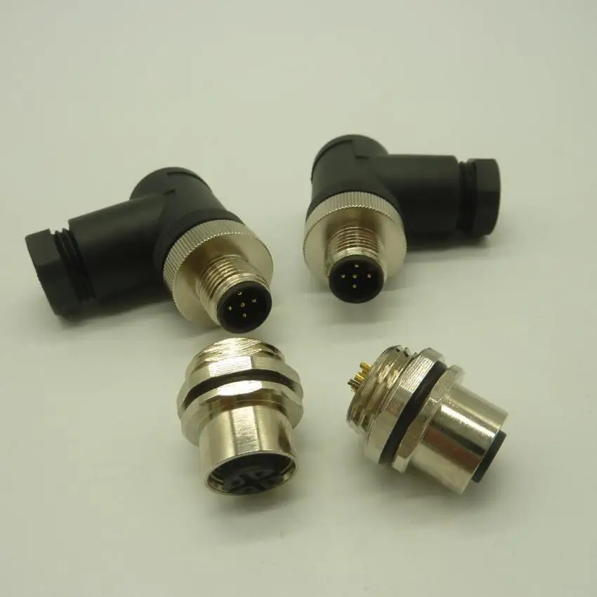 

M12 4-core 5-core 8-core pin insertion elbow PG9 waterproof aviation plug - bent connector M12 Electronic Accessories & Supplies