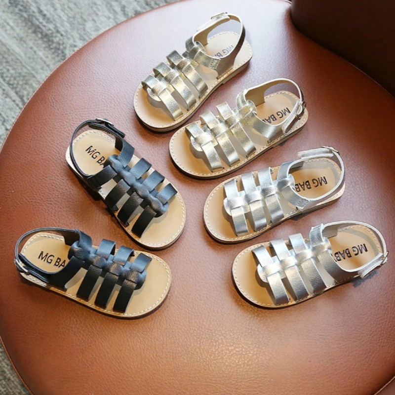 

Summer Child Sandal2026New Korean Version Simple French Child SoftShoe Casual Girl Non Slip Versatile Campus Student BeachSandal