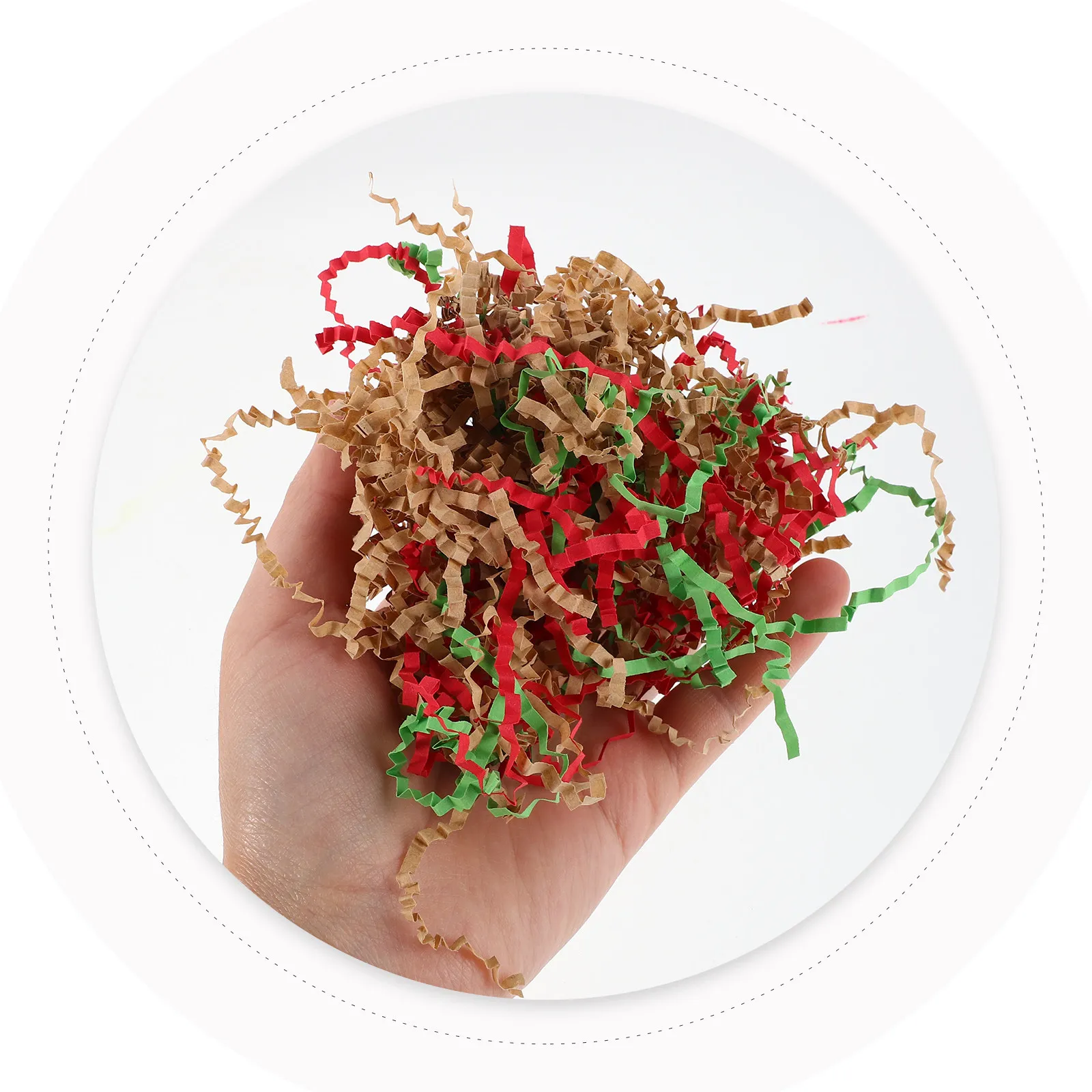 Crinkle Shredded Raffia Paper Filler in Festive Mixed Colors for Gift Boxes Hampers Bouquets Wedding Table Decor Christmas Party