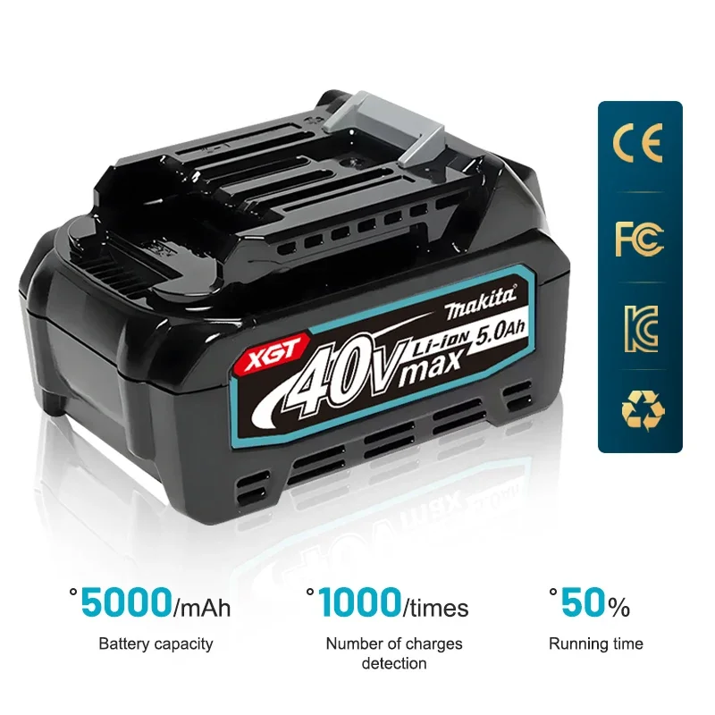 100% original Makita 40V battery,  BL4040 replacement tool battery, BL4020, BL4025, BL4050, BL4080, 40V MAX XGT, 5.0AH,4.0Ah