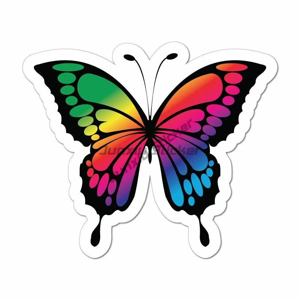

Butterfly Rainbow Cute Pretty Colourful Car Sticker Decal Car Decoration For Adventure Motorcycle Sticke