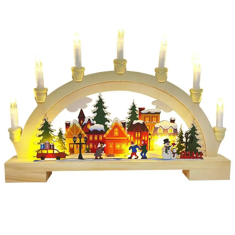 Wooden Christmas Village Houses Christmas Village Houses With Lights Forest Scene Wooden Village Collection Christmas Indoor