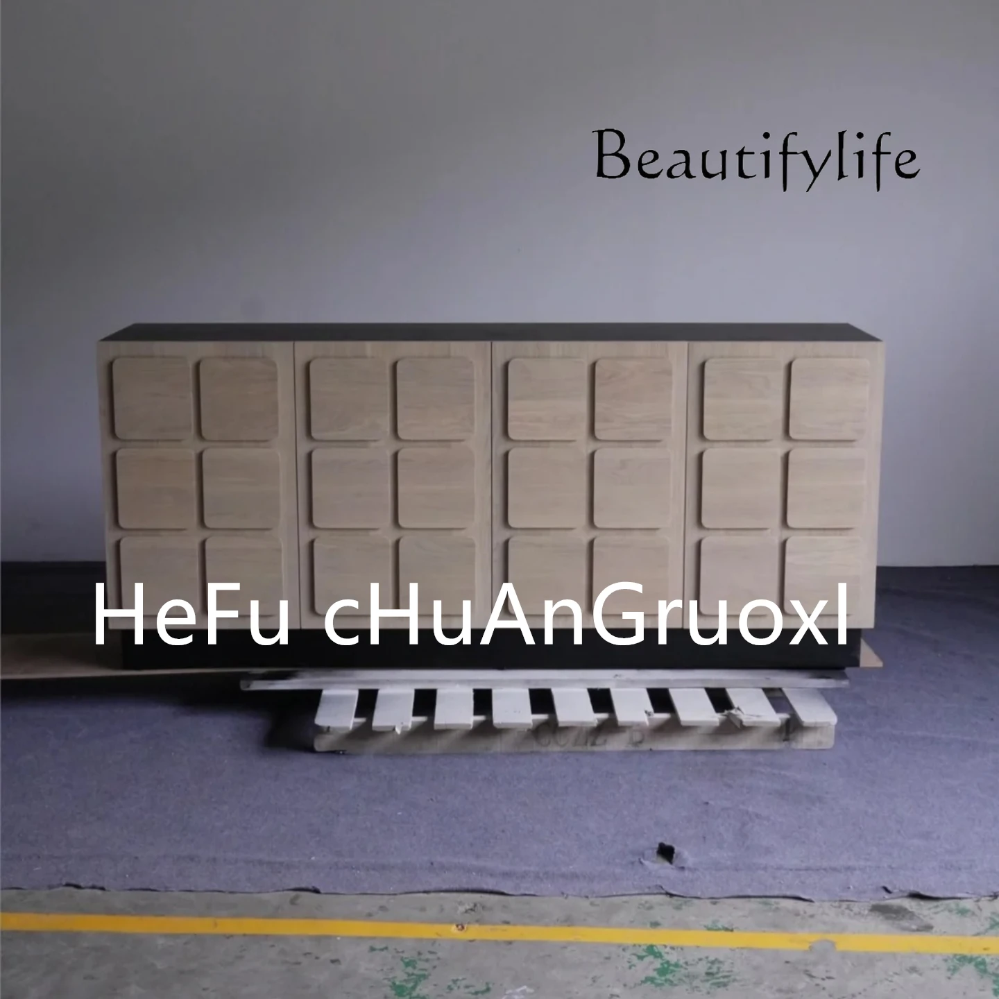 

Solid wood dining side cabinet, living room art storage storage cabinet, integrated wall drawer storage cabinet