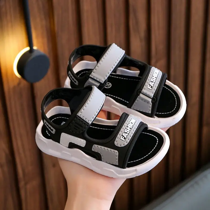 NONE Mode Kinder Sandalen Baby Schuhe Junge Weiche Sohle Nicht-slip Jungen Mädchen Sandalen Kleinkind kinder Schuhe Sommer Strand 2-10 Jahre 5