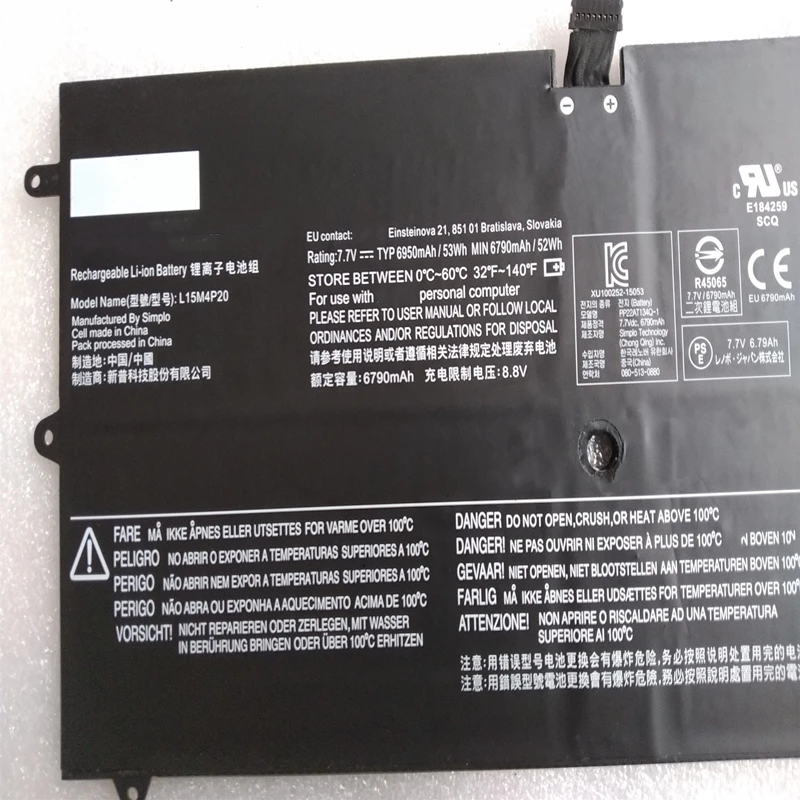 L15M4P20 L15L4P20 5B10J50662 5B10J50660 5B10J66116 Laptop Battery For Lenovo YOGA 4S 900S-12ISK 6Y75 80ML 001WGE 001XGE 001YGE