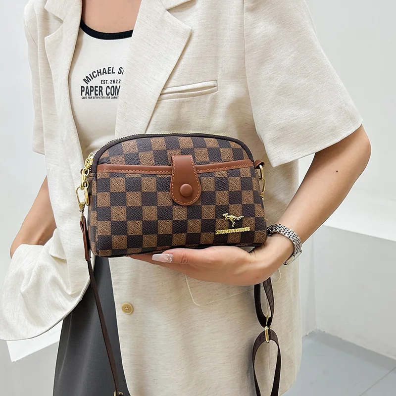 Bag 2024 New Retro Women's Bag Wide Strap Small Bag Classic Design Single Shoulder Crossbody Bag Casual Multi-functional Bag