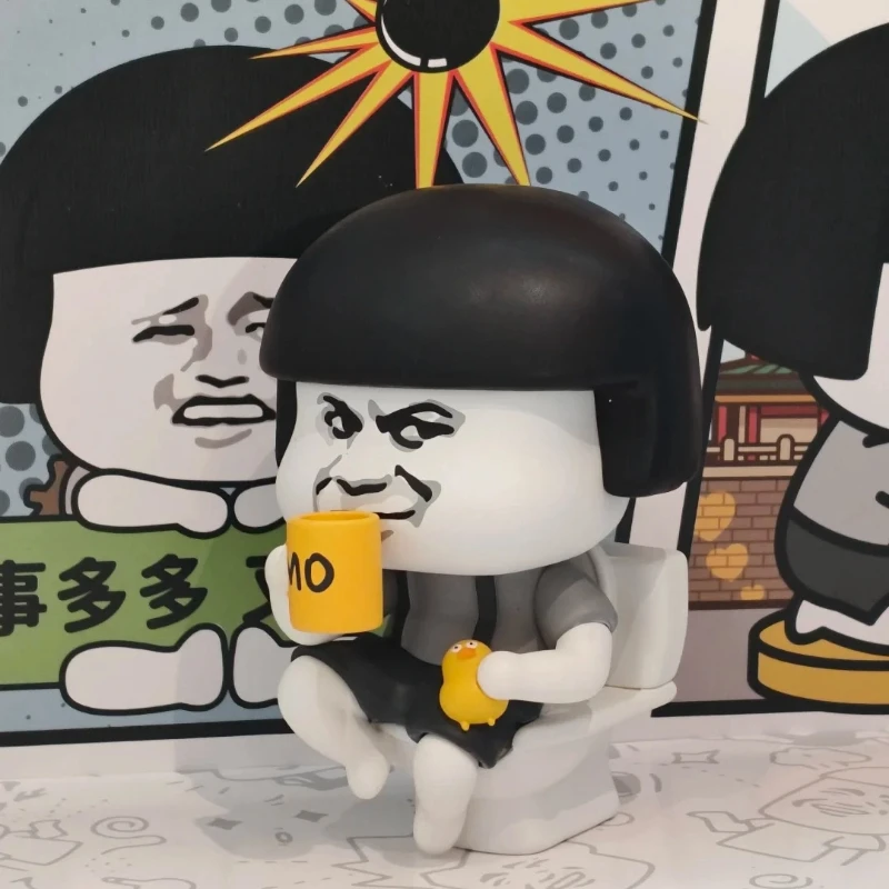 Topptoy Mogutou أصدقاء مكتب عامل صندوق أعمى الحضرية البقرة الحصان سلسلة ميمي التعبير مضحك مجردة نموذج تحصيل لعبة هدية