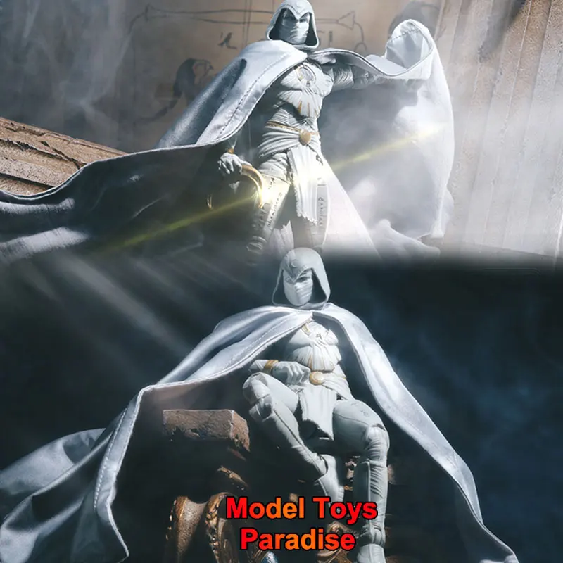 

In Stock 1/12 Men Soldier Moon Knight Cloak Marvel Super Hero Long Cape Fit 6inch Action Figure Collectible Body