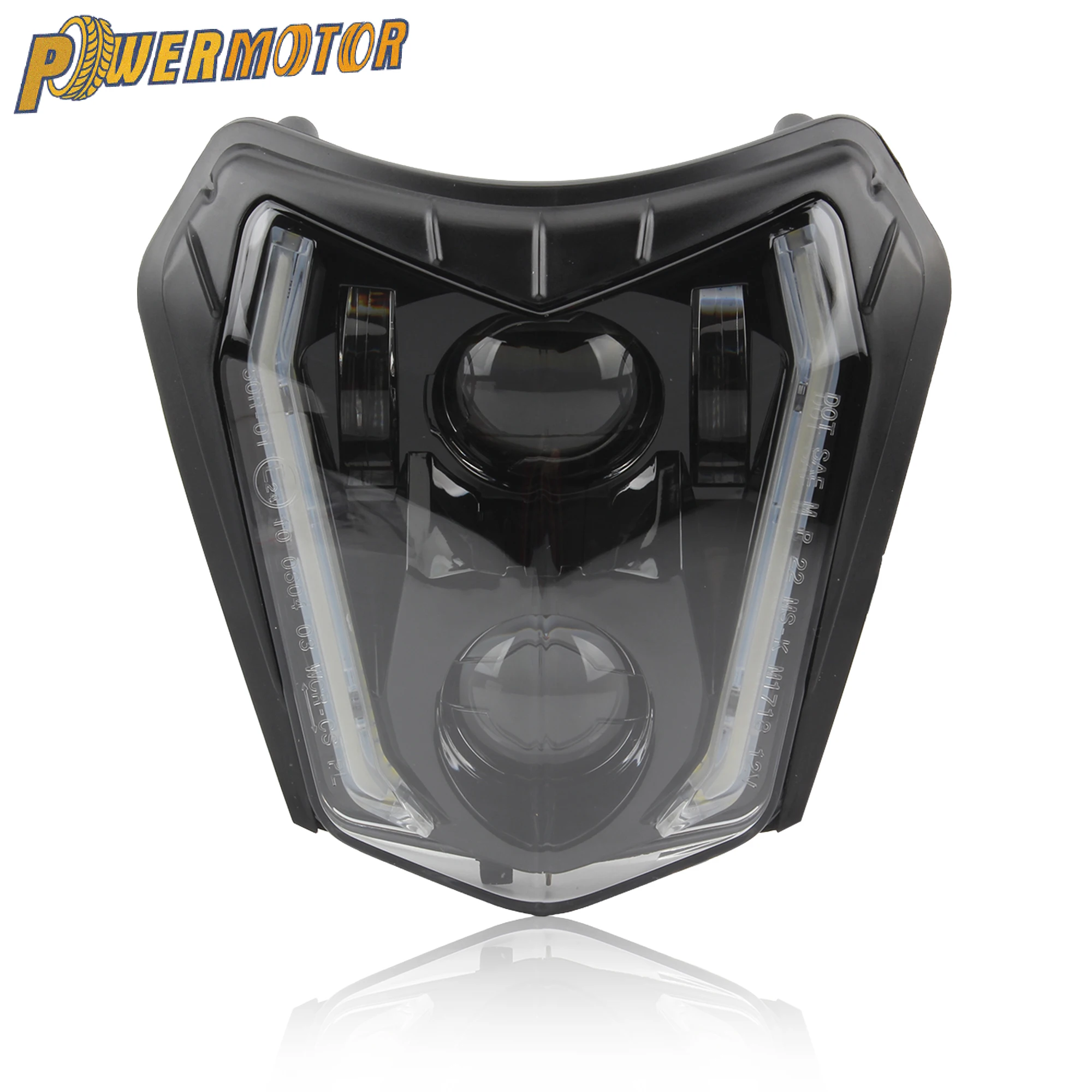 

Motorcycle Dual Round Convex Lens Bulb For KTM Motocross High Brightness Dirt Bike Headlight Replacement Accessories Universal